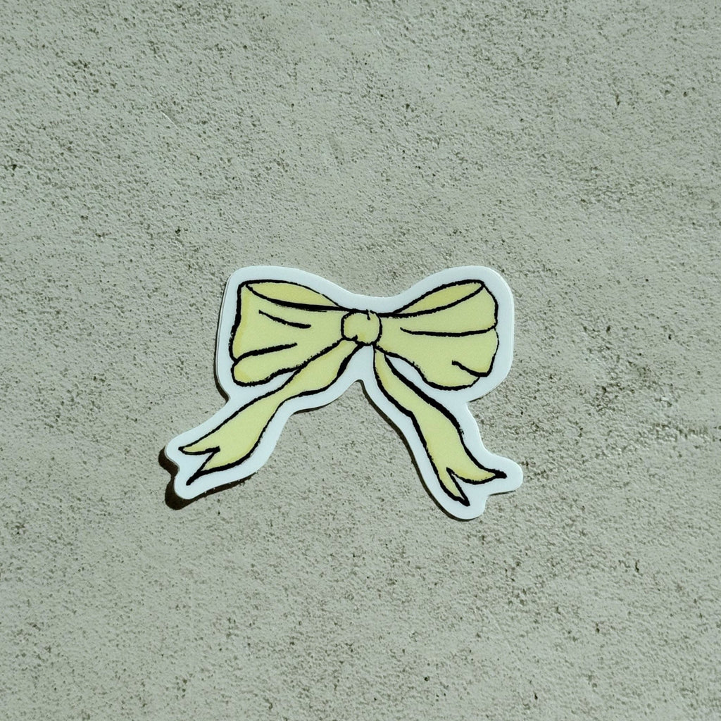 yellow bow sticker