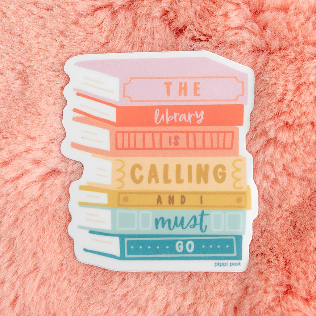 Get ready to show your love for books with The Library is Calling Decal Sticker! This playful sticker is perfect for bookworms who can't resist the call of the library. Stick it on your laptop or water bottle to add a quirky touch to your everyday items.&nbsp;