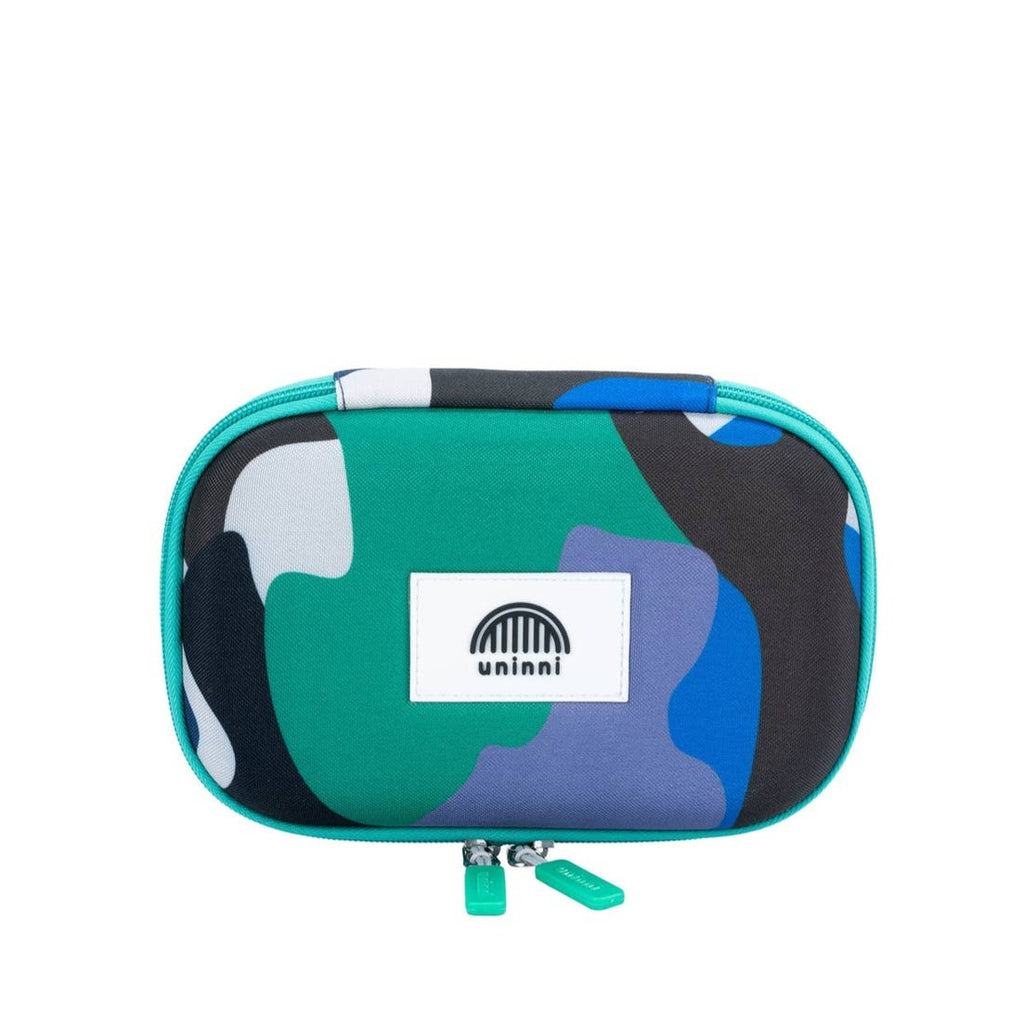 Keep your writing tools organized and stylish with the Arden Pencil Case in Camo Kid Blue/Green design. This quirky and playful case adds a touch of fun while holding all your pencils, pens, and markers in place. Say goodbye to chaotic desks and hello to a minty fresh workspace.