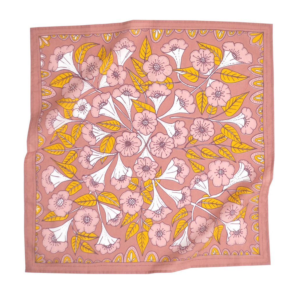 Purple, yellow, white, pink handkerchief