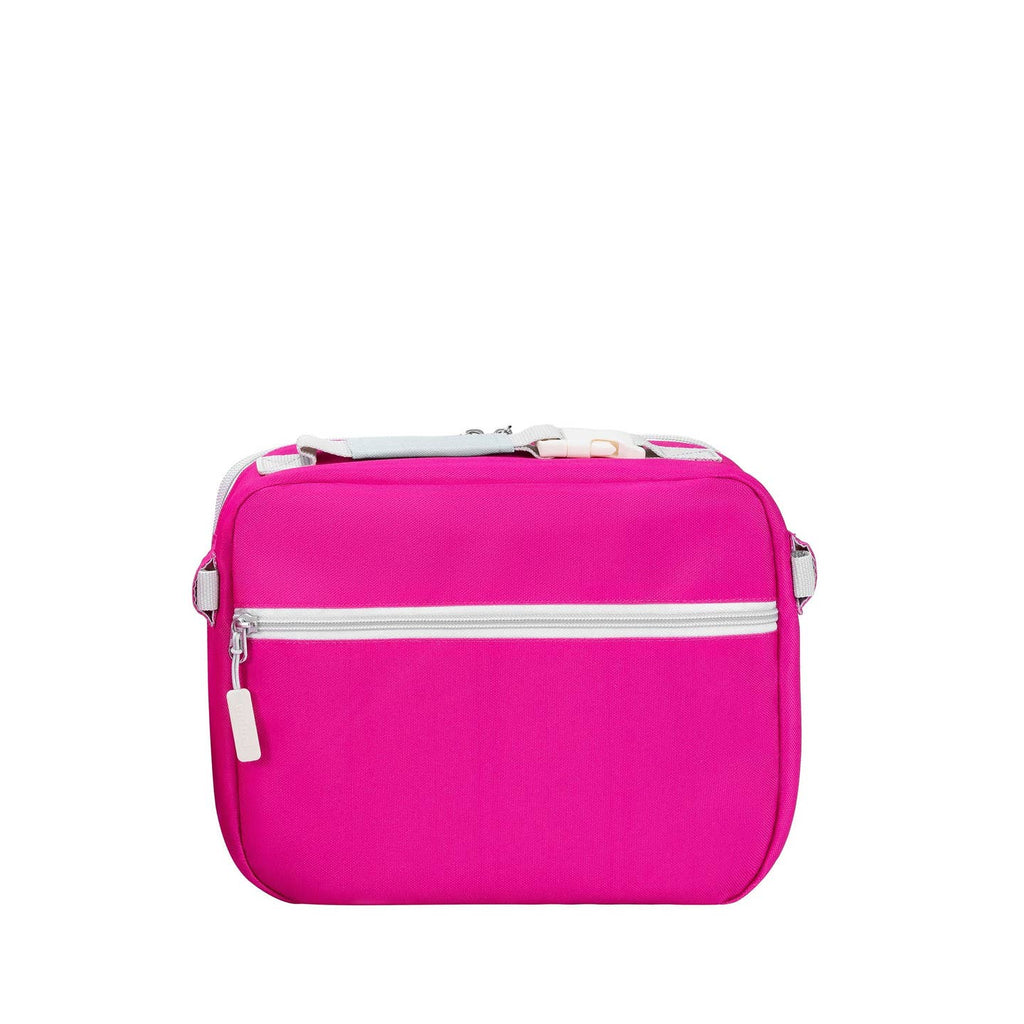 Take flight with the Ellis Lunch Bag in Pink Color Block! This unique lunch bag features a playful pink color block design, perfect for kids or anyone with a sense of adventure. Keep your lunch fresh and cool while showing off your fun personality.