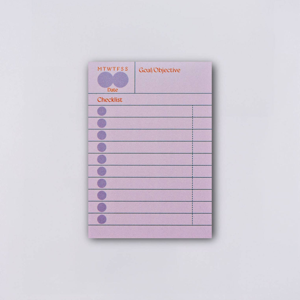 These A7 size goal tracker sticky notes are a perfect addition to your notebook to help keep you accountable when it comes to reaching a goal, no matter how big or small. This is a pad of 50 sticky notes, measuring 7.1 x 10.2cms and are made in the UK using 80gsm FSC certified paper.