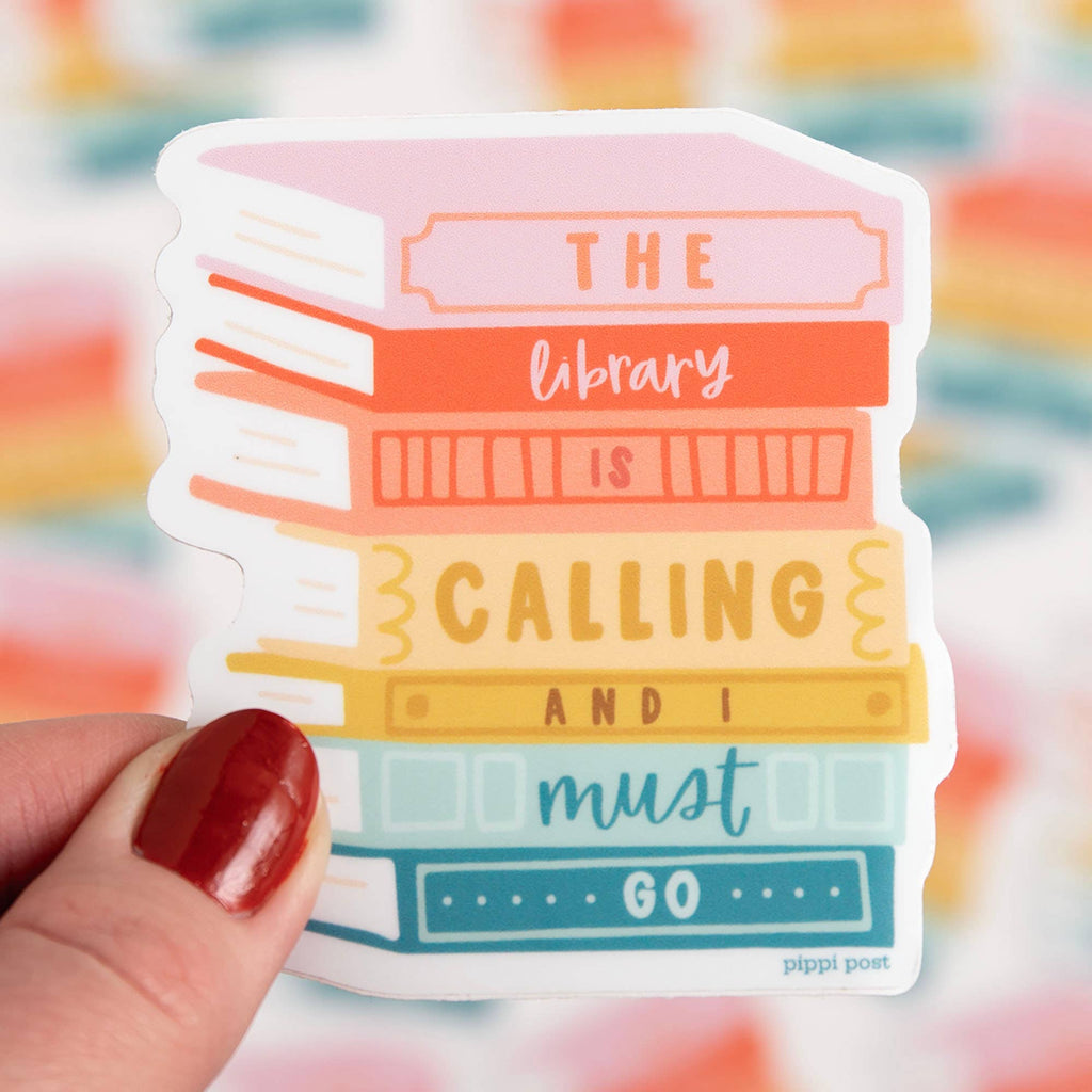 Get ready to show your love for books with The Library is Calling Decal Sticker! This playful sticker is perfect for bookworms who can't resist the call of the library. Stick it on your laptop or water bottle to add a quirky touch to your everyday items.&nbsp;