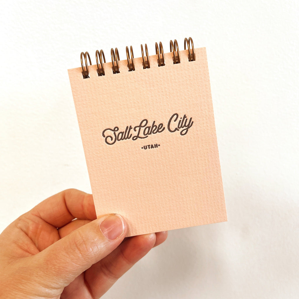 peach "Salt Lake City Utah" little notebook