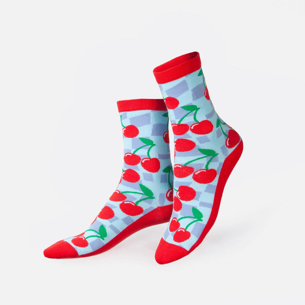 Step into Vegas style with these socks shaped like sweet cherries. Perfect for adding a playful touch to any outfit, these socks will surely bring a little luck to your day!