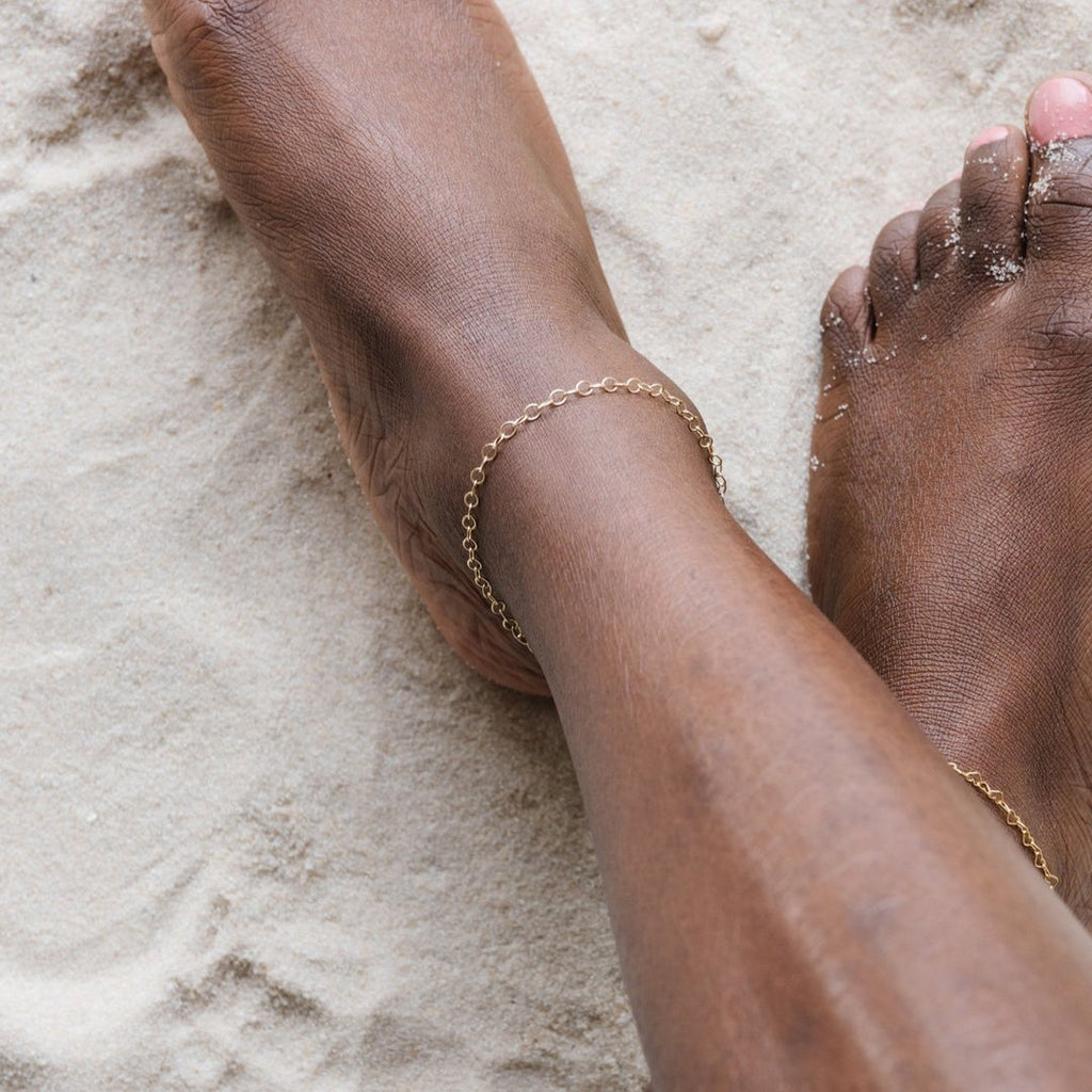 Girl! It's summer and it's time to get living! These anklets are the perfect summer accessory- light, fun, flirty and, like all Hey June products, freaking reliable!&nbsp;14k Gold filled or sterling silver, you don't have to worry about these- wear them all summer long without tarnishing or turning. We want you to enjoy the heck out of these long, sunny days.&nbsp;&nbsp;