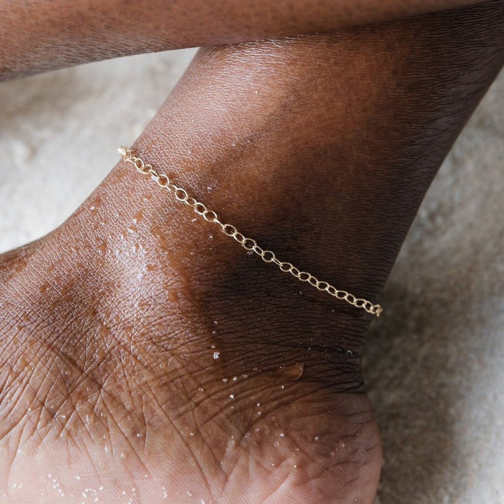 Girl! It's summer and it's time to get living! These anklets are the perfect summer accessory- light, fun, flirty and, like all Hey June products, freaking reliable!&nbsp;14k Gold filled or sterling silver, you don't have to worry about these- wear them all summer long without tarnishing or turning. We want you to enjoy the heck out of these long, sunny days.&nbsp;&nbsp;