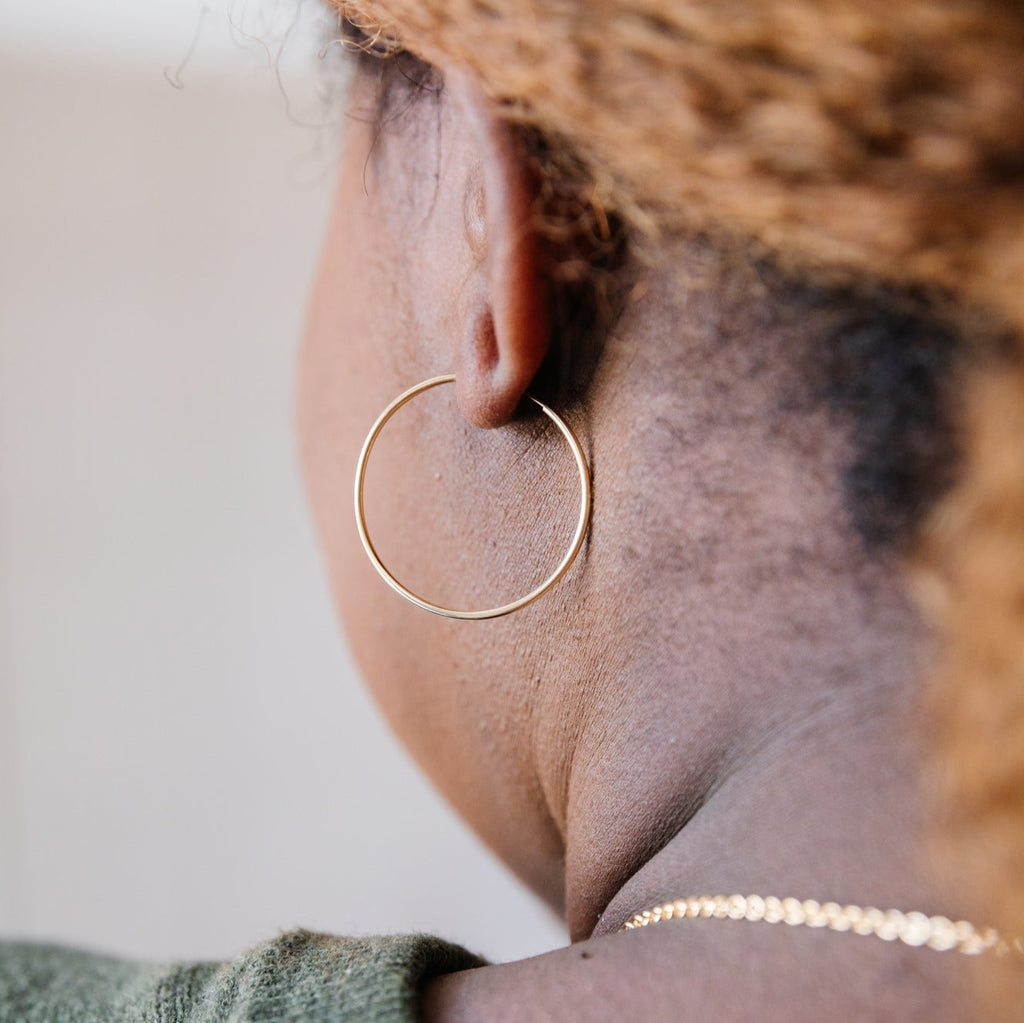 Gold 30 mm Hoops