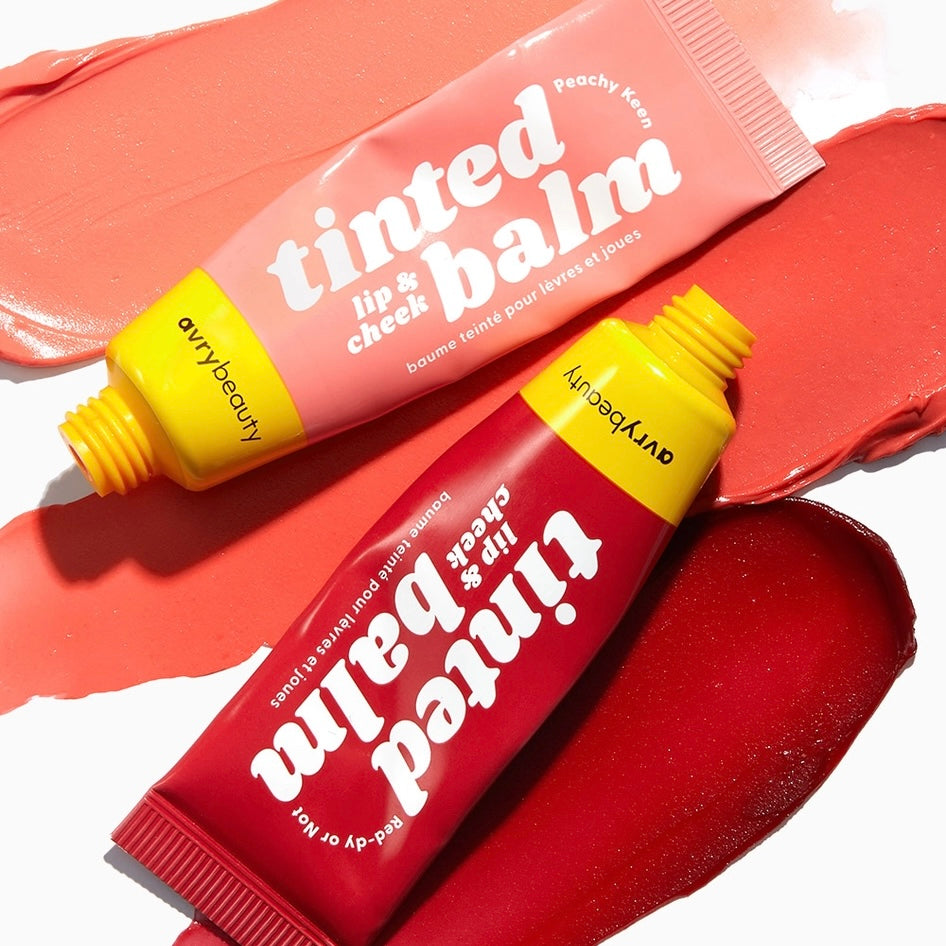 Two is better than one with our Cheery Duo! This set includes two vibrant Lip &amp; Cheek Tinted Balms —Peachy Keen and Red-dy or Not. These multi-use balms melt into skin for a wash of blendable, buildable, beautiful color that suits every skin tone. The peachy pink hue is subtle and sweet and transitions easily from day to night while the bold red shade is fierce, fun, and ready to command attention. These balms are the best of both worlds: makeup and vegan skincare in one.