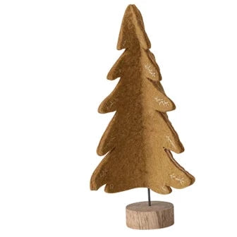 Get festive with our Wool Stitched Felt Trees! These earthy colored trees, made from soft wool, will add a touch of coziness to your holiday decor. Each tree features contrasting edge stitching for a unique look. No two trees are alike. (Did we mention they're super cute?)

Size

5-1/4" Round x 8"H