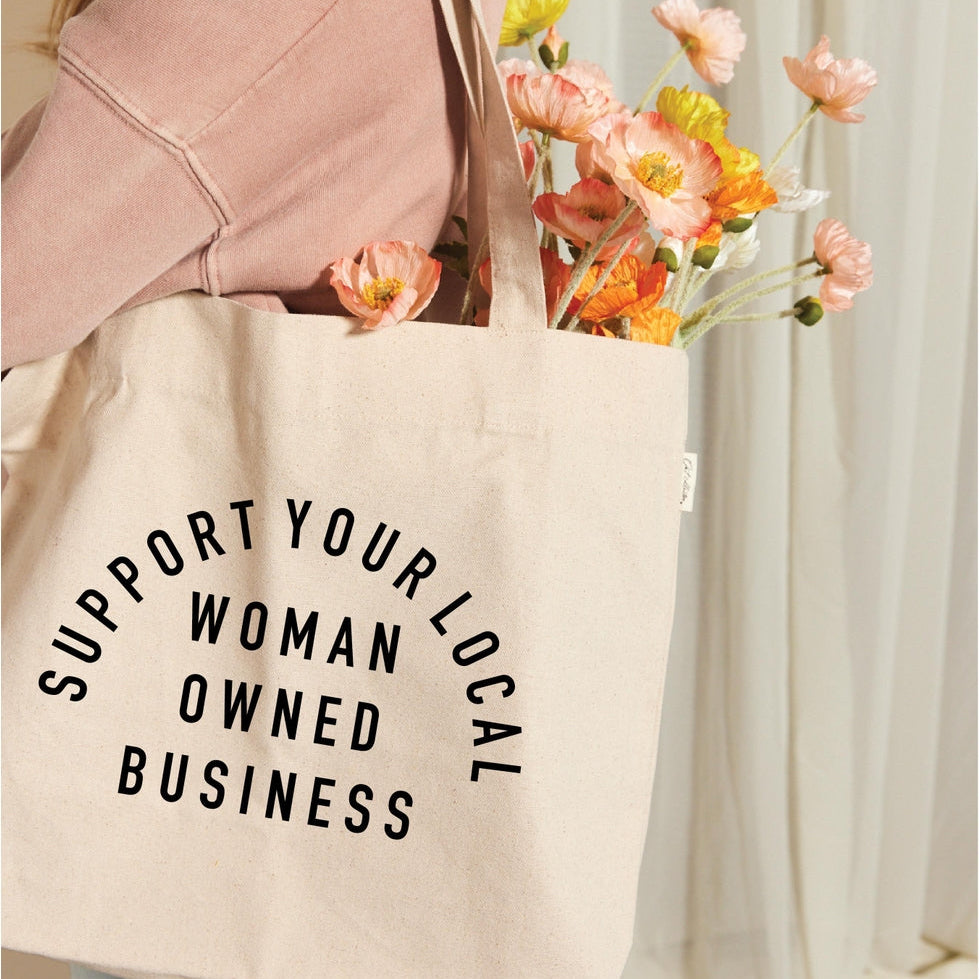 Carry something pretty and support local women with our canvas tote bag featuring an inside pocket! Quality and style meet purpose in one beautiful accessory!