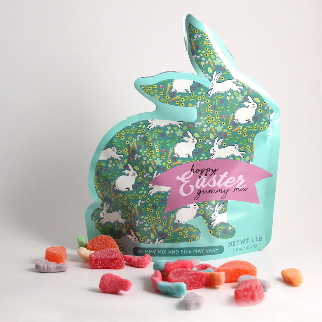 Easter is right around the corner! This delicious 1 lb gummy mix is the perfect treat and Easter Basket Filler! Whether you gift it to a friend or snack on it yourself- this fun gummy mix is certain to leave a smile! This Easter gummy mix includes a varied assortment of gummy candies that are sure to please this season! Our Easter Gummy Mix features a pouch filled with 1 lb of delicious gummies for easy carrying and snacking!