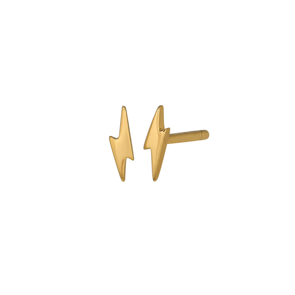 5mm gold plated brass lightning studs