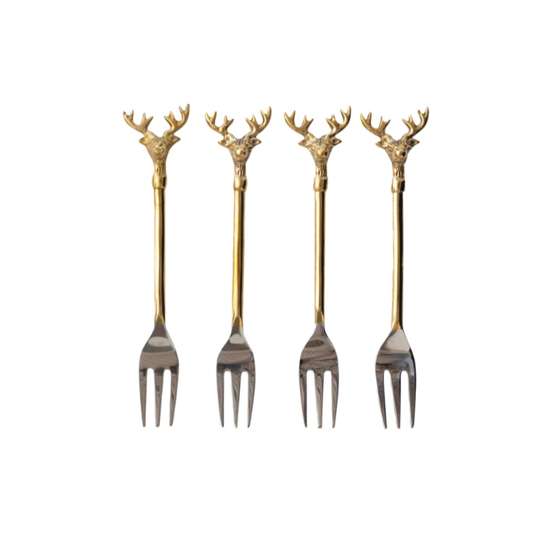 Add a touch of elegance to your dining experience with these Stainless Steel and Brass Forks! Constructed with high-quality materials, these forks are not only durable but also stylish. Elevate your table setting with the perfect combination of functionality and sophistication. Bon appétit!