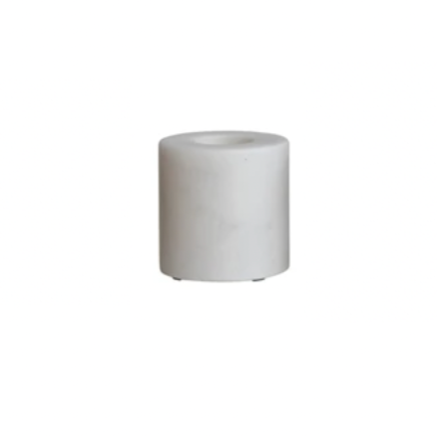 Enhance the home with this marble taper holder. This candle holder features a solid marble construction that has a smooth and polished surface. The marble material has natural color variations that range from white to grey hues, creating a unique and elegant look. This candle holder can hold standard wax or LED taper candles (not included) that create a cozy and romantic atmosphere.&nbsp;