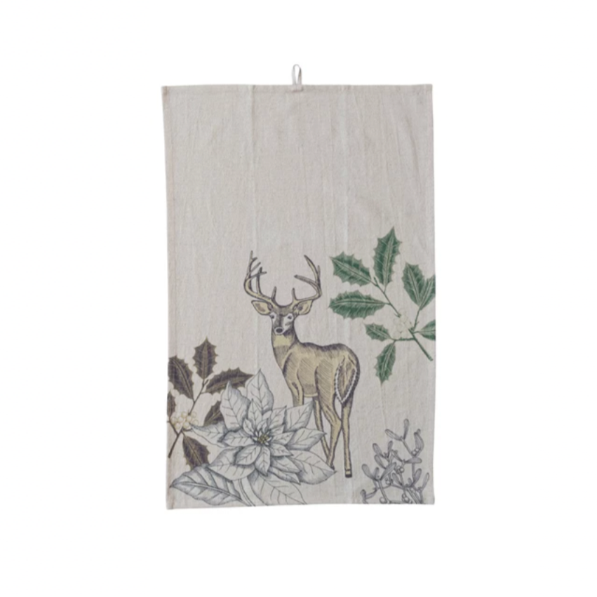 Tan deer tea towel