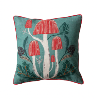 Introducing our quirky Cotton Slub Printed Pillow with playful embroidery and bold red piping. Made from high-quality cotton fabric, this pillow will add a touch of whimsy and comfort to any room. Perfect for adding a pop of color and personality to your home decor.