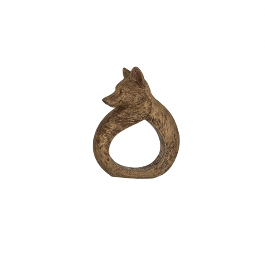 Tie your table setting together with these charming Resin Animal Napkin Rings! Featuring an antique gold finish, these rings add a touch of whimsy to any dining experience. Let these bear rings be the finishing touch to your next dinner party.