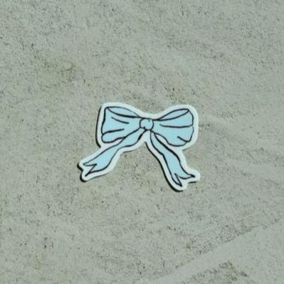 Blue Bow Sticker