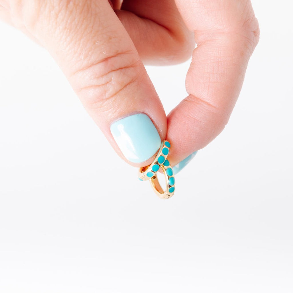 Turquoise&nbsp;goes with everything you own- its versatility is in a league all on its own!&nbsp; Paired with our reliable 14k gold filled metal, these earrings can be worn day in and day out without tarnishing, turning, or irritating your skin.&nbsp; You're going to need a pair of these for you... and every woman you know!