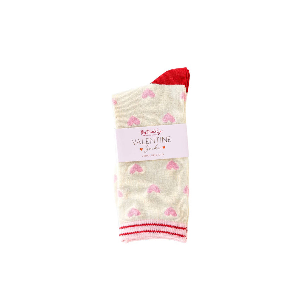 Step up your sock game with Heart Socks! These ultra-cute socks feature a fun, pink heart pattern that's sure to get your heart racing. Put your best foot forward - with love!