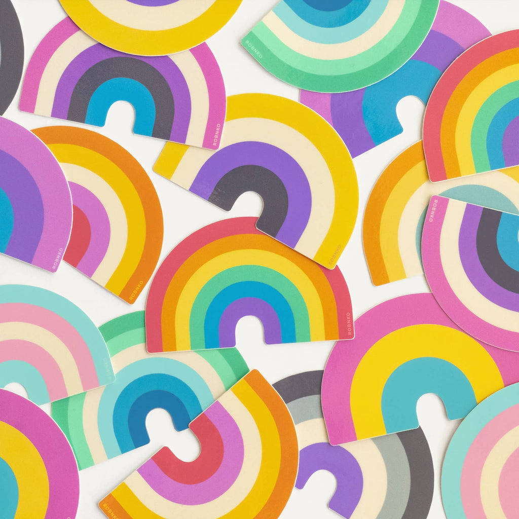 Get ready to show off your pride with these Retro Style Non-Binary Rainbow Stickers! Made with durable vinyl, these stickers are perfect for decorating laptops, water bottles, and more. Show your support for the non-binary community with this fun and colorful accessory.