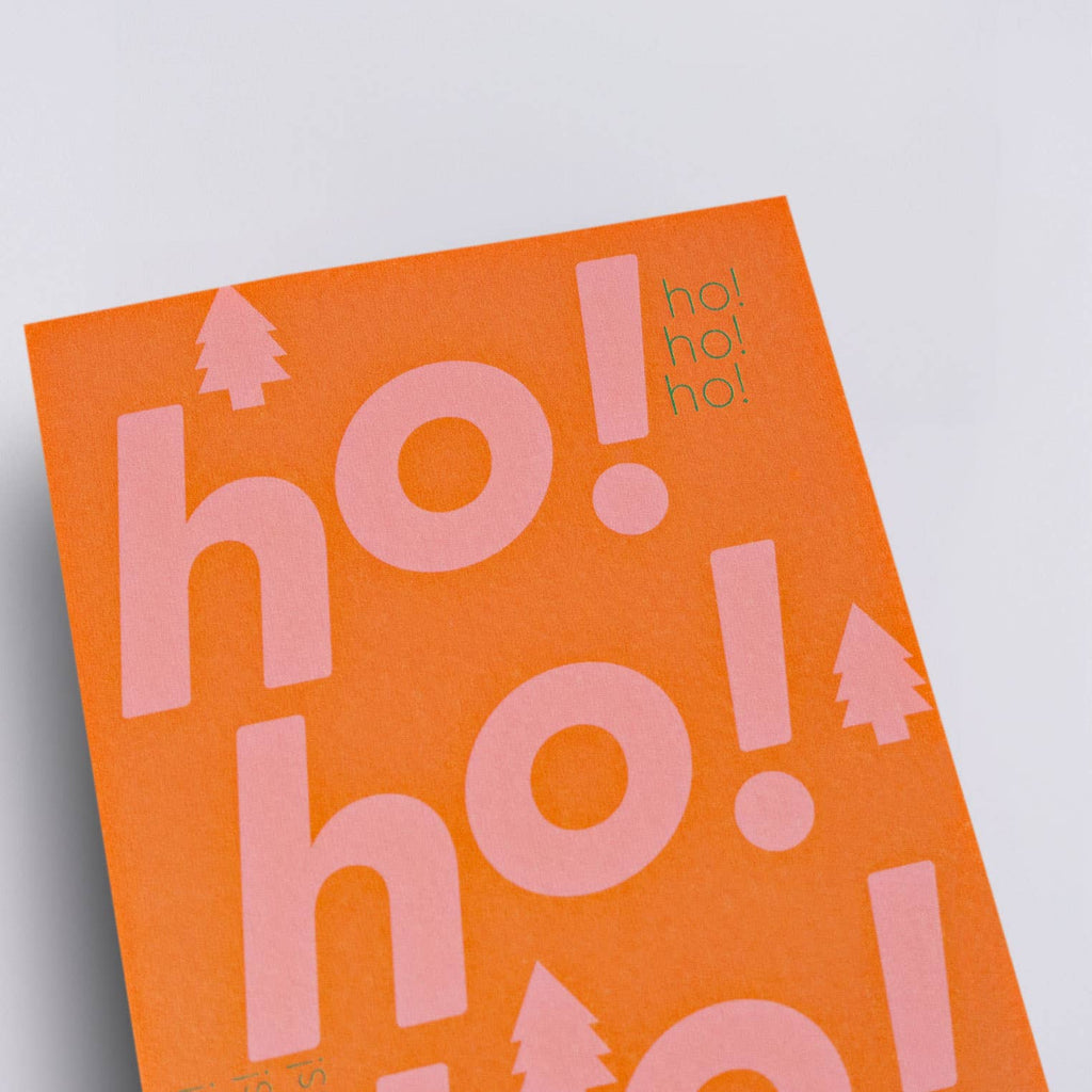 This graphic Christmas card is blank on the inside, leaving plenty of room for a personalized message! It’s an A6 card, printed in the UK on 300gsm FSC certified paper with a hammered texture, which enhances its rich colors. Comes with a green envelope and is packed in a biodegradable bag.