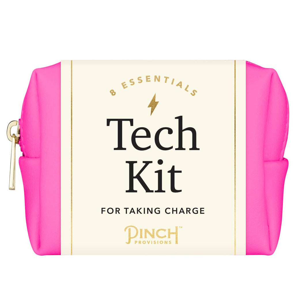 Unisex Travel Kit in pink. Bring your own business class with a Travel Kit by Pinch Provisions. Designed for minimum space and maximum in-flight comfort, the vegan leather pouches contain 18 travel essentials.