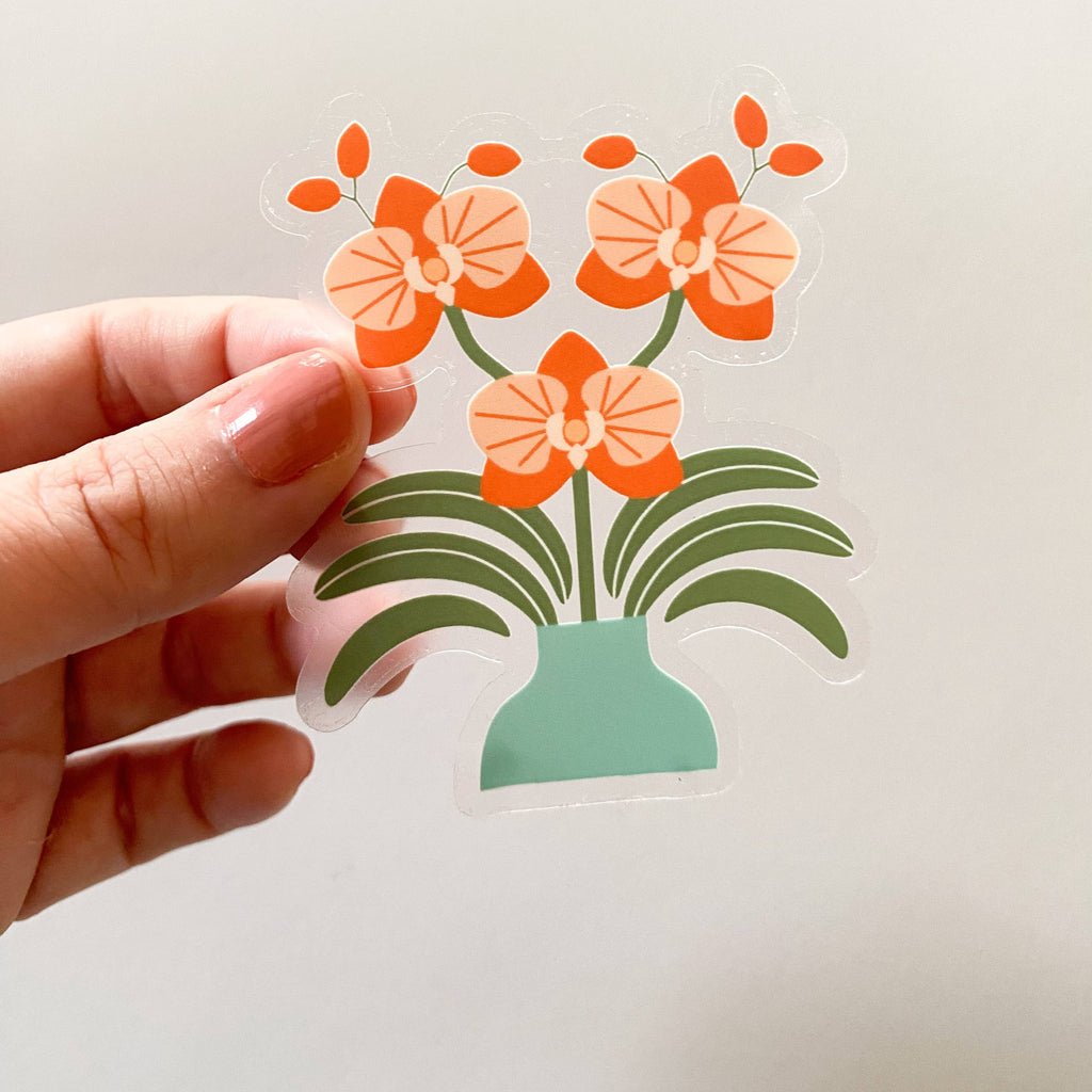 This vibrant orchid vinyl sticker is perfect for laptops, phone cases, journals and more. Waterproof and weather resistant.