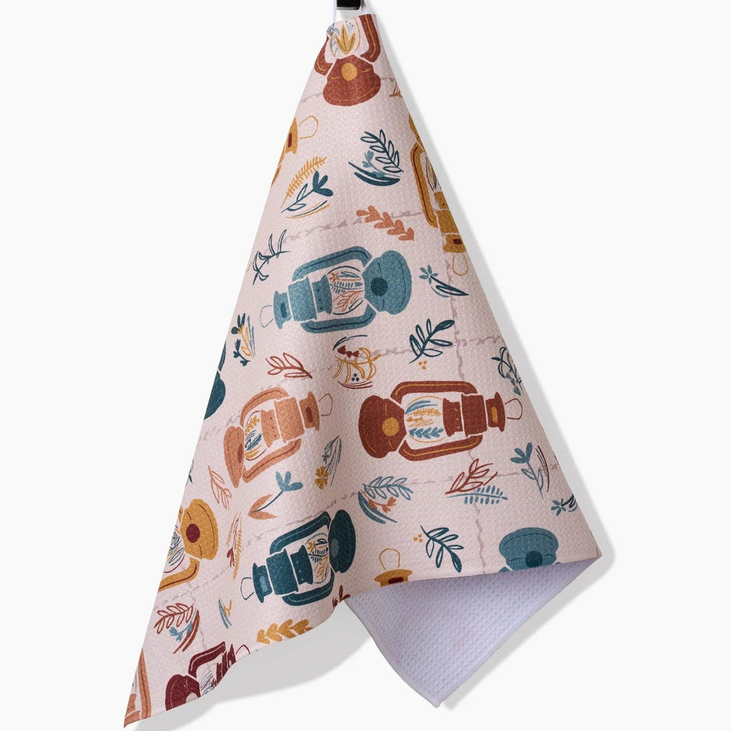 lantern pattern tea towel