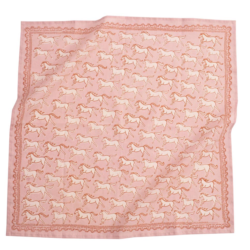 Light pink with Horses handkerchief