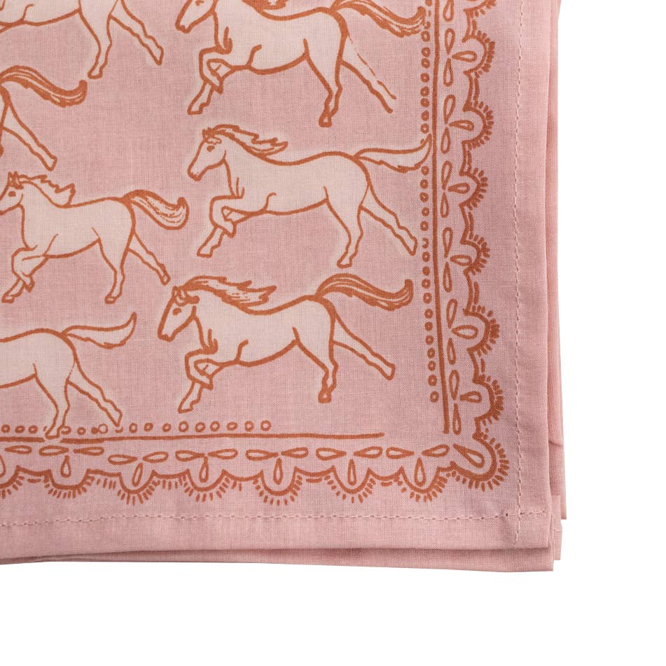 Light pink with Horses handkerchief