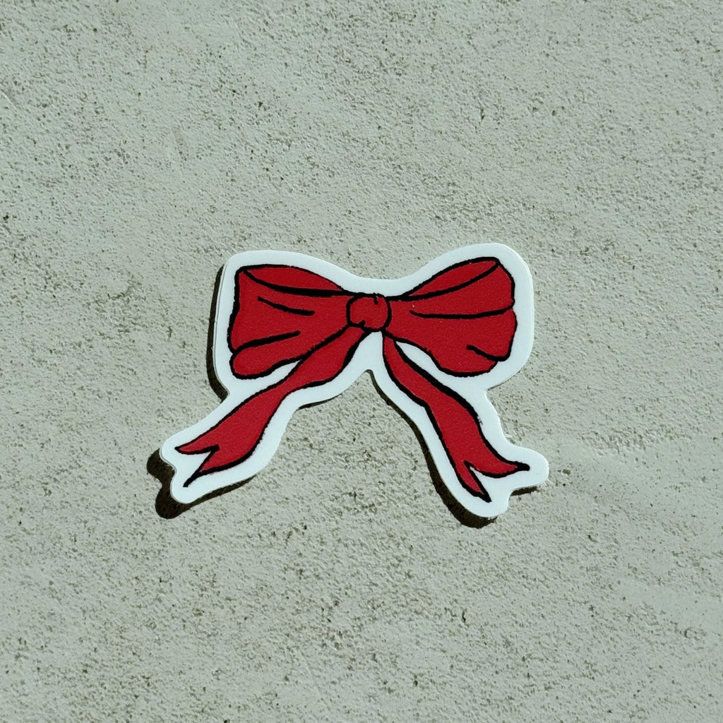 red bow sticker