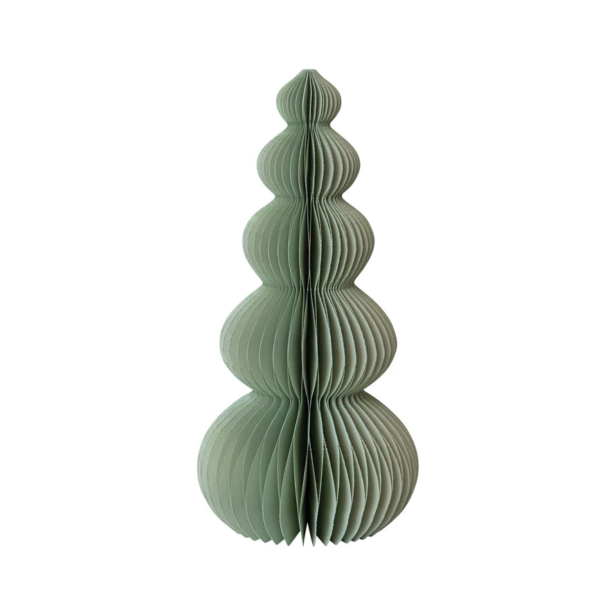 This mint green paper folding honeycomb tree is a lovely and unique way to decorate for the holidays. It features a paper-folding honeycomb tree that has a mint green color and a round shape, creating a fresh and fun effect.