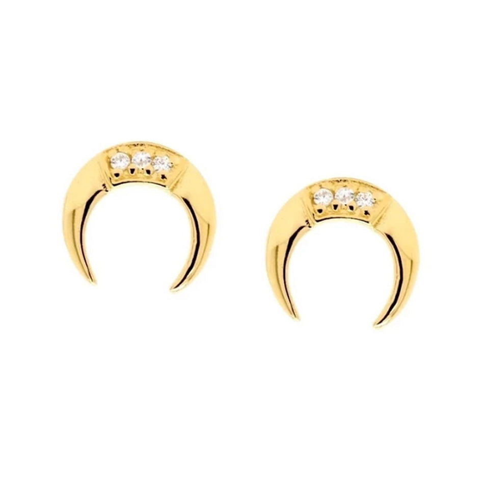 Marine Serre Moon stud earring - Silver