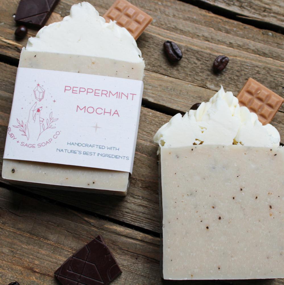 Peppermint Mocha Handcrafted Soap 