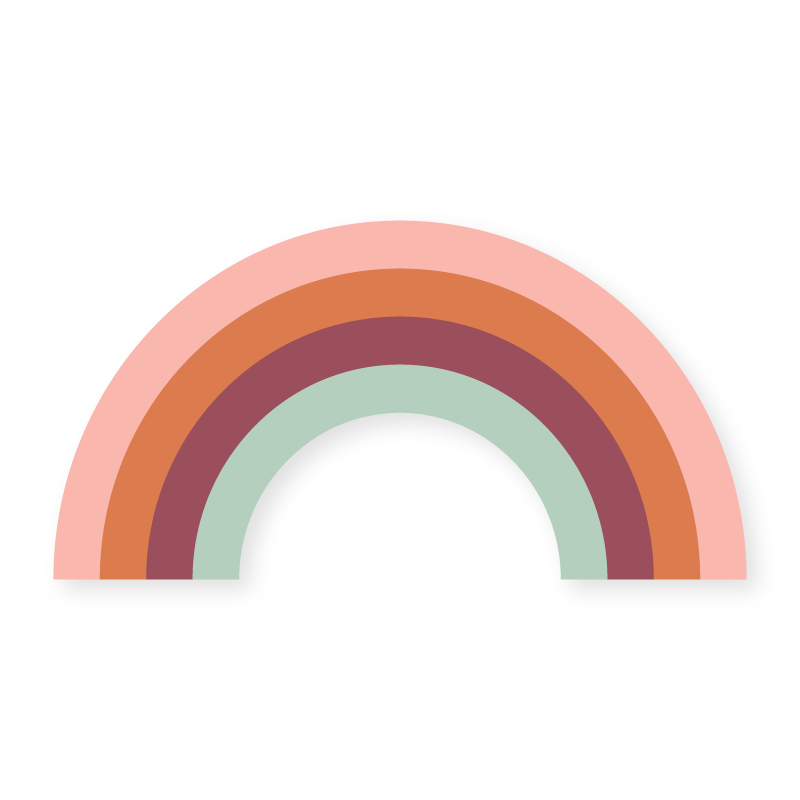 Rainbow Sticker — Kercia Jane Design